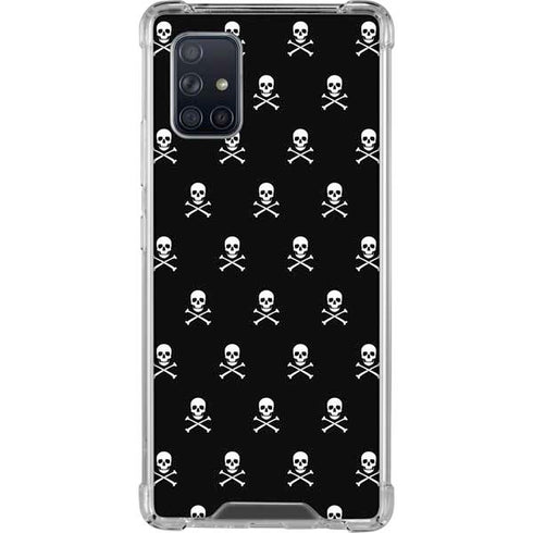 Skull and Crossbones (white) Galaxy A71 5G Clear Case