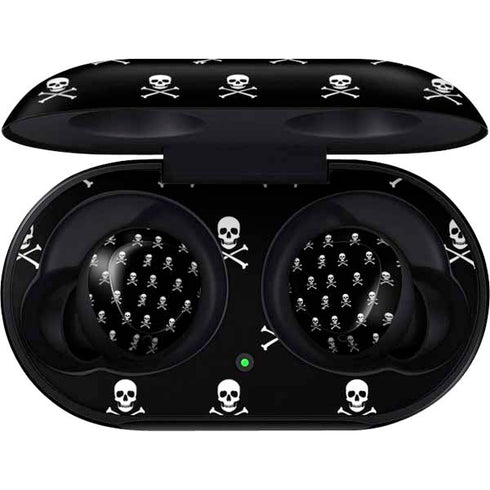 Skull and Crossbones (white) Galaxy Buds Skin