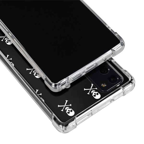 Skull and Crossbones (white) Galaxy Note20 5G Clear Case