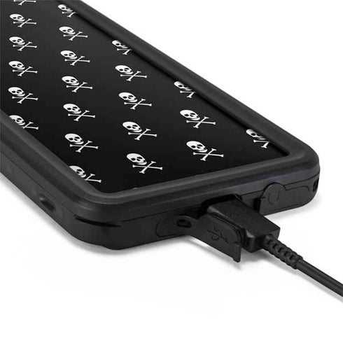 Skull and Crossbones (white) Galaxy S20 Plus Waterproof Case