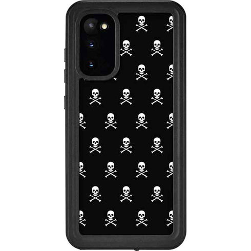 Skull and Crossbones (white) Galaxy S20 Waterproof Case