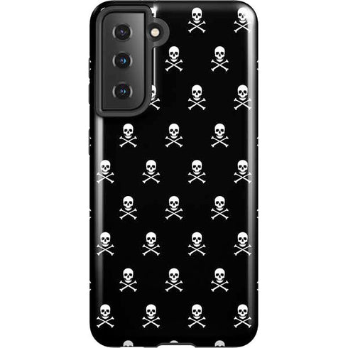Skull and Crossbones (white) Galaxy S21 5G Pro Case