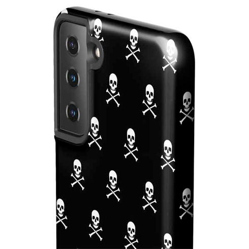 Skull and Crossbones (white) Galaxy S21 FE Pro Case