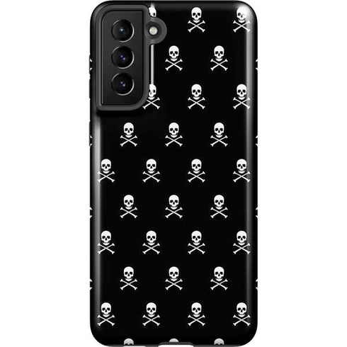Skull and Crossbones (white) Galaxy S21 Plus 5G Pro Case