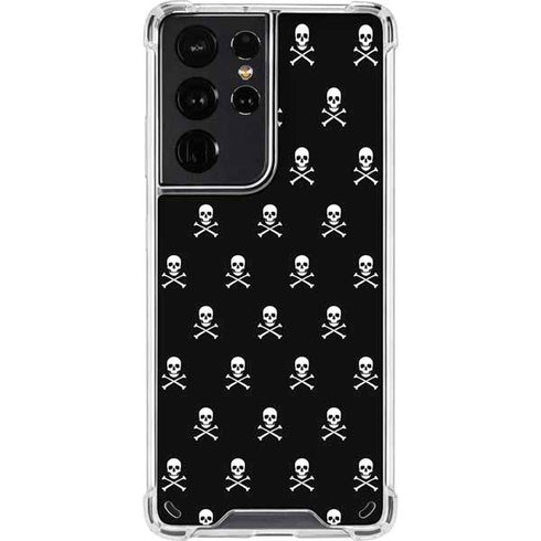 Skull and Crossbones (white) Galaxy S21 Ultra 5G Clear Case