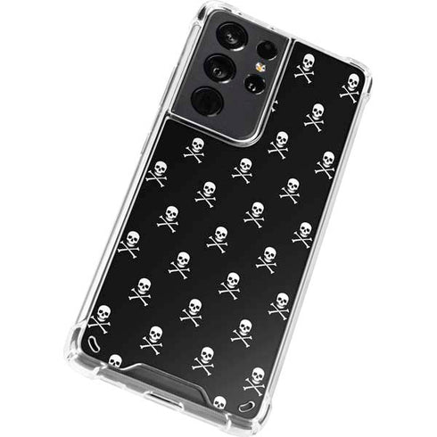 Skull and Crossbones (white) Galaxy S21 Ultra 5G Clear Case