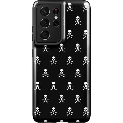 Skull and Crossbones (white) Galaxy S21 Ultra 5G Pro Case