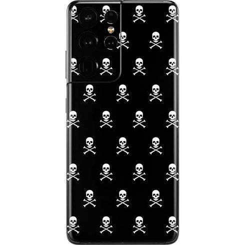 Skull and Crossbones (white) Galaxy S21 Ultra 5G Skin