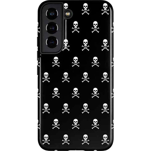 Skull and Crossbones (white) Galaxy S22 Pro Case