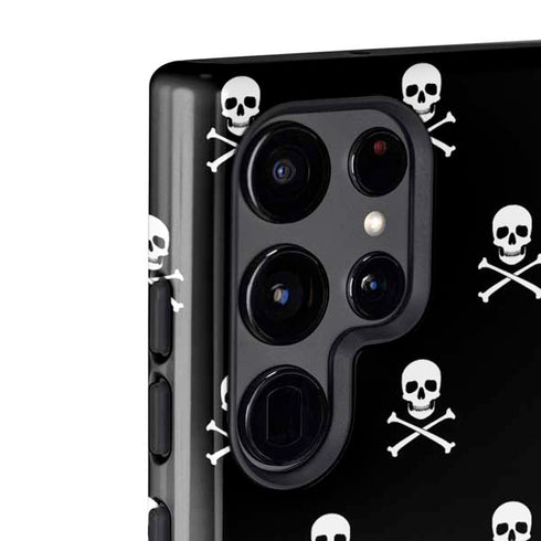 Skull and Crossbones (white) Galaxy S22 Ultra Pro Case