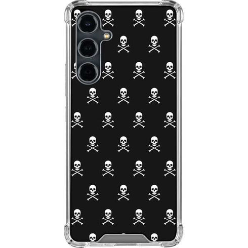 Skull and Crossbones (white) Galaxy S23 FE Clear Case