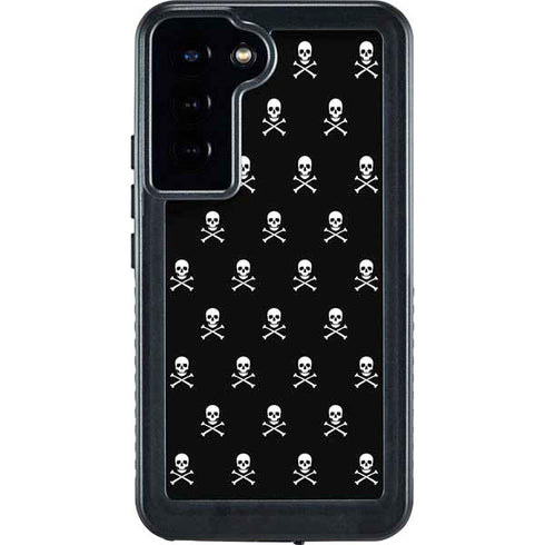 Skull and Crossbones (white) Galaxy S23 Plus Waterproof Case