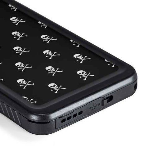 Skull and Crossbones (white) Galaxy S23 Plus Waterproof Case