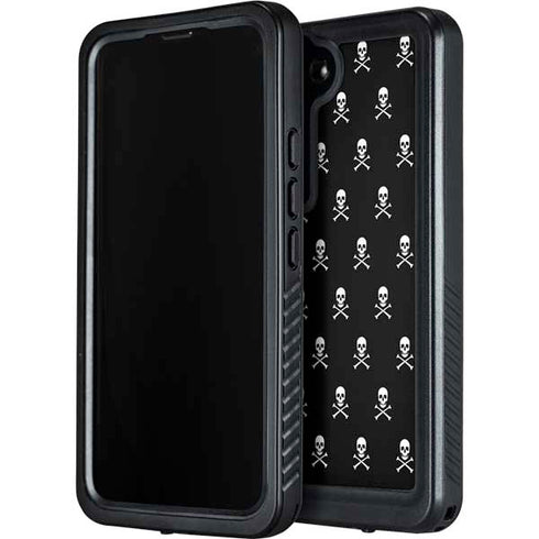 Skull and Crossbones (white) Galaxy S23 Waterproof Case