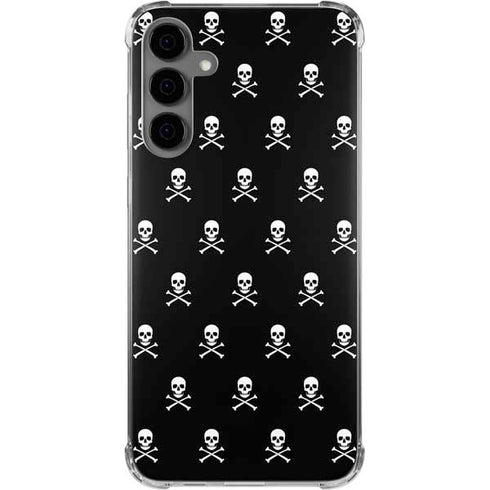 Skull and Crossbones (white) Galaxy S24 Plus Clear Case