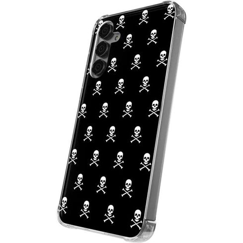 Skull and Crossbones (white) Galaxy S24 Plus Clear Case