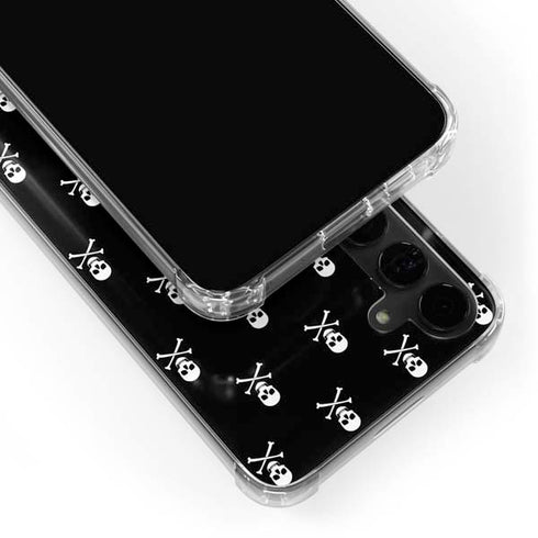 Skull and Crossbones (white) Galaxy S24 Plus Clear Case