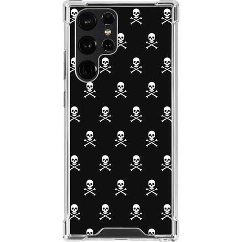 Skull and Crossbones (white) Galaxy S24 Ultra Clear Case