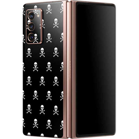 Skull and Crossbones (white) Galaxy Z Fold2 5G Skin