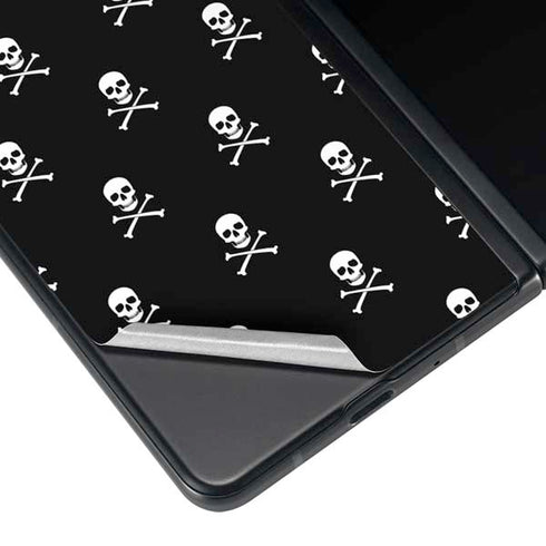 Skull and Crossbones (white) Galaxy Z Fold4 5G Skin