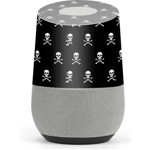 Skull and Crossbones (white) Google Home Skin