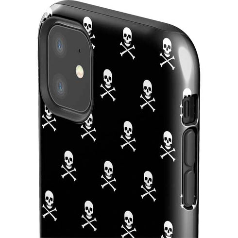 Skull and Crossbones (white) iPhone 11 Impact Case