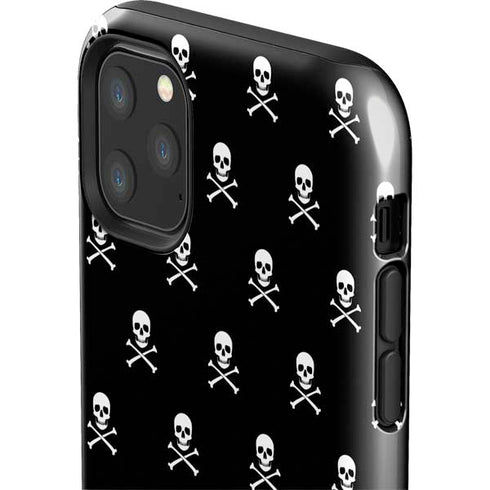 Skull and Crossbones (white) iPhone 11 Pro Max Impact Case