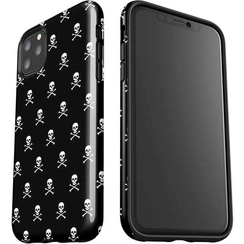 Skull and Crossbones (white) iPhone 11 Pro Max Impact Case