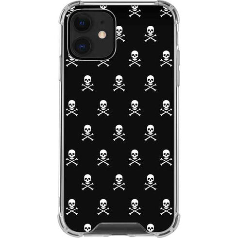 Skull and Crossbones (white) iPhone 12 Clear Case