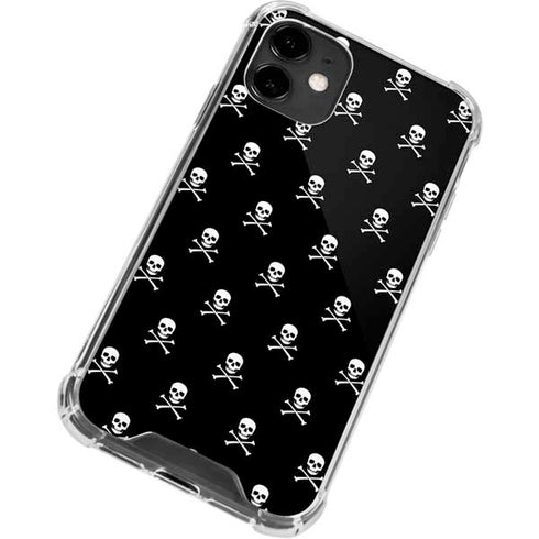 Skull and Crossbones (white) iPhone 12 Clear Case