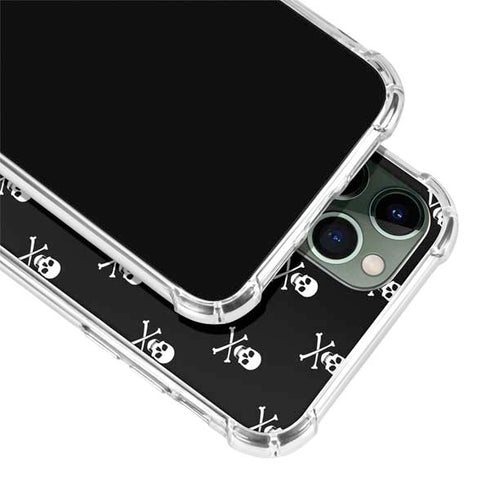 Skull and Crossbones (white) iPhone 12 Pro Clear Case