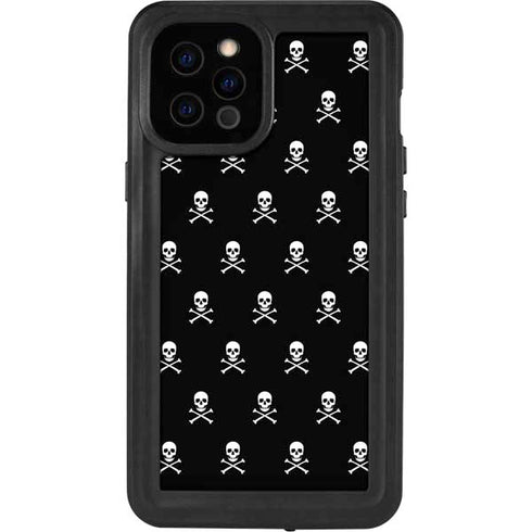 Skull and Crossbones (white) iPhone 12 Pro Max Waterproof Case