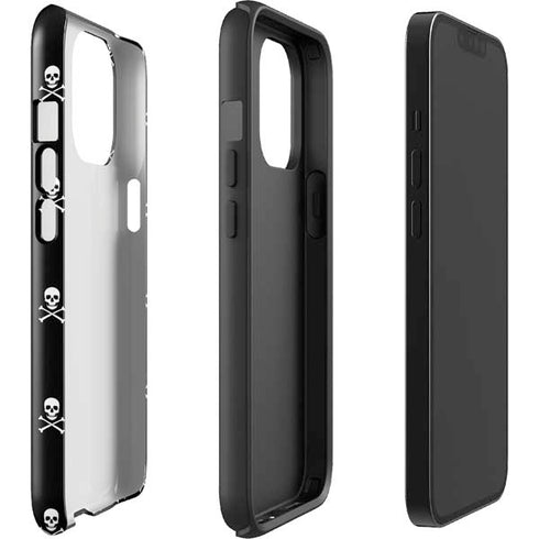 Skull and Crossbones (white) iPhone 13 Pro Max Impact Case