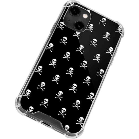 Skull and Crossbones (white) iPhone 14 Clear Case