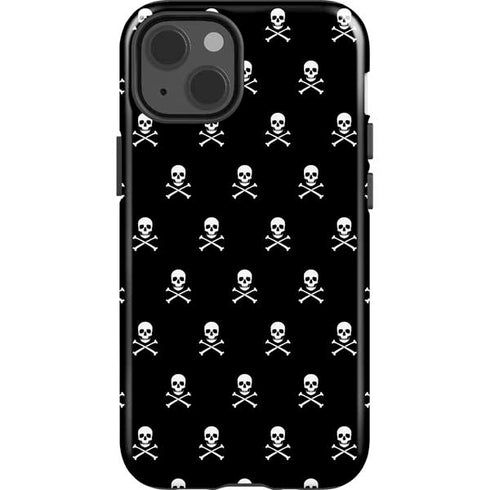 Skull and Crossbones (white) iPhone 15 Impact Case