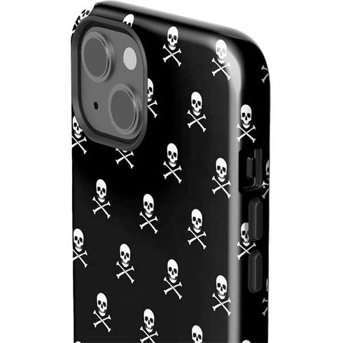 Skull and Crossbones (white) iPhone 14 Impact Case