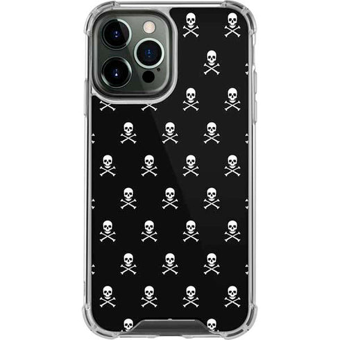 Skull and Crossbones (white) iPhone 15 Pro Max Clear Case
