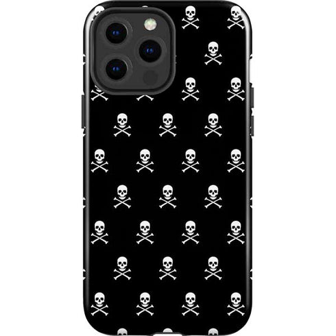 Skull and Crossbones (white) iPhone 15 Pro Max Impact Case