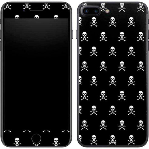 Skull and Crossbones (white) iPhone 8 Plus Skin
