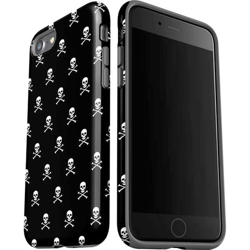 Skull and Crossbones (white) iPhone SE (2nd & 3rd Gen) Pro Case
