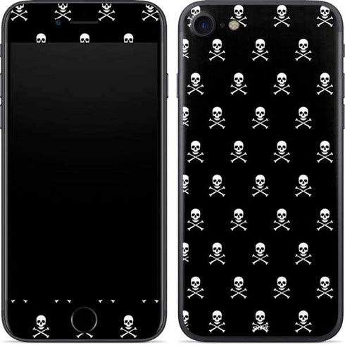 Skull and Crossbones (white) iPhone SE (2nd & 3rd Gen) Skin