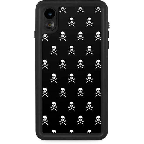 Skull and Crossbones (white) iPhone XR Waterproof Case