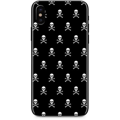 Skull and Crossbones (white) iPhone XS Skin