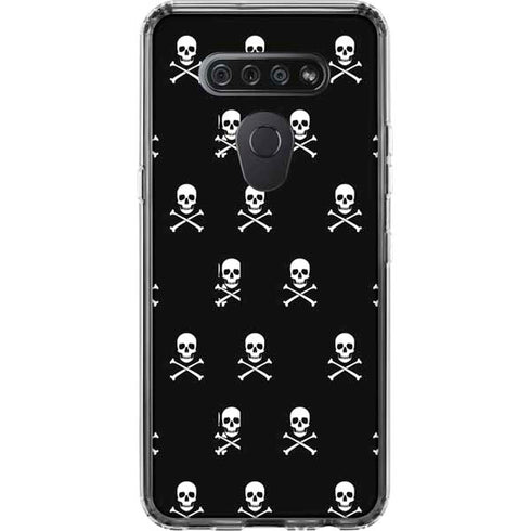 Skull and Crossbones (white) LG K51/Q51 Clear Case