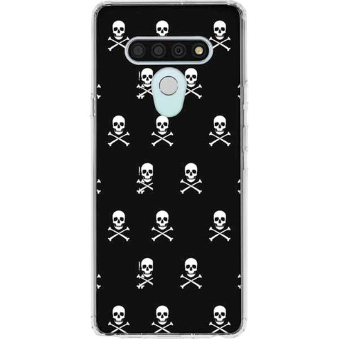 Skull and Crossbones (white) LG Stylo 6 Clear Case
