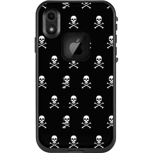 Skull and Crossbones (white) LifeProof Fre iPhone Skin