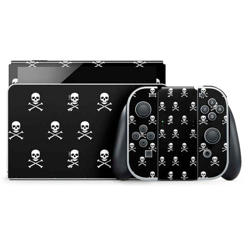 Skull and Crossbones (white) Nintendo Switch OLED (2021) Skin