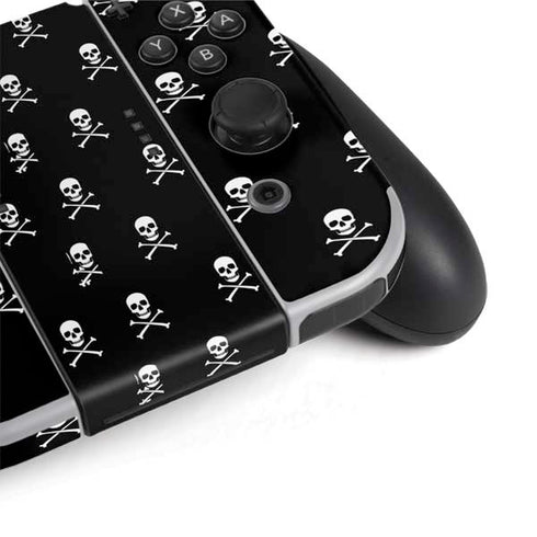 Skull and Crossbones (white) Nintendo Switch OLED (2021) Skin