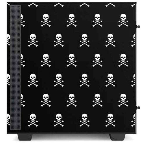 Skull and Crossbones (white) NZXT H510 Compact ATX Mid-Tower Case Skin
