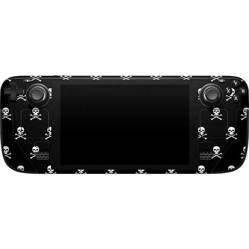Skull and Crossbones (white) Steam Deck Handheld Gaming Computer Skin